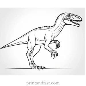 velociraptor coloring page fun