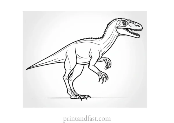 velociraptor coloring page fun