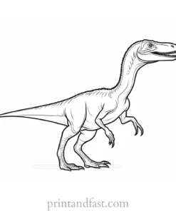 velociraptor coloring page realistic