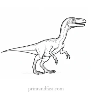 velociraptor coloring page realistic