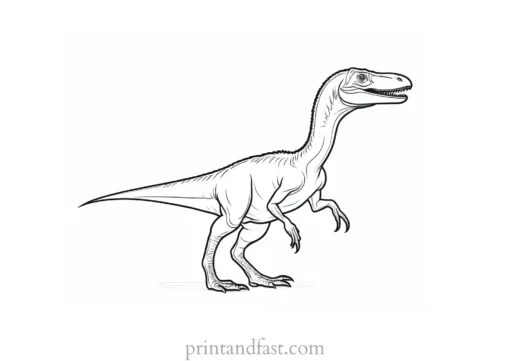 velociraptor coloring page realistic