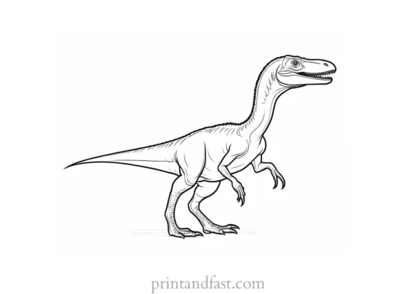 velociraptor coloring page realistic