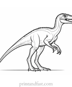 velociraptor coloring page tail