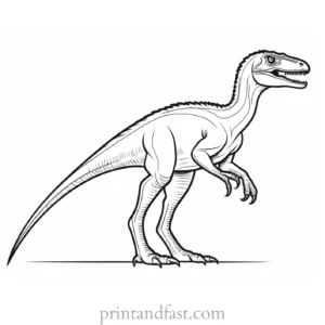 velociraptor coloring page tail