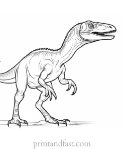 velociraptor coloring page template