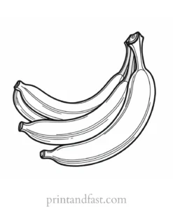 vibrant banana coloring page