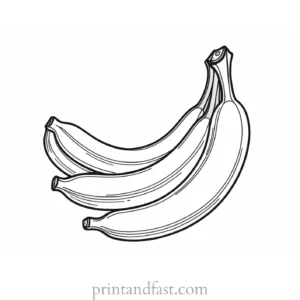 vibrant banana coloring page