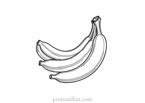 vibrant banana coloring page