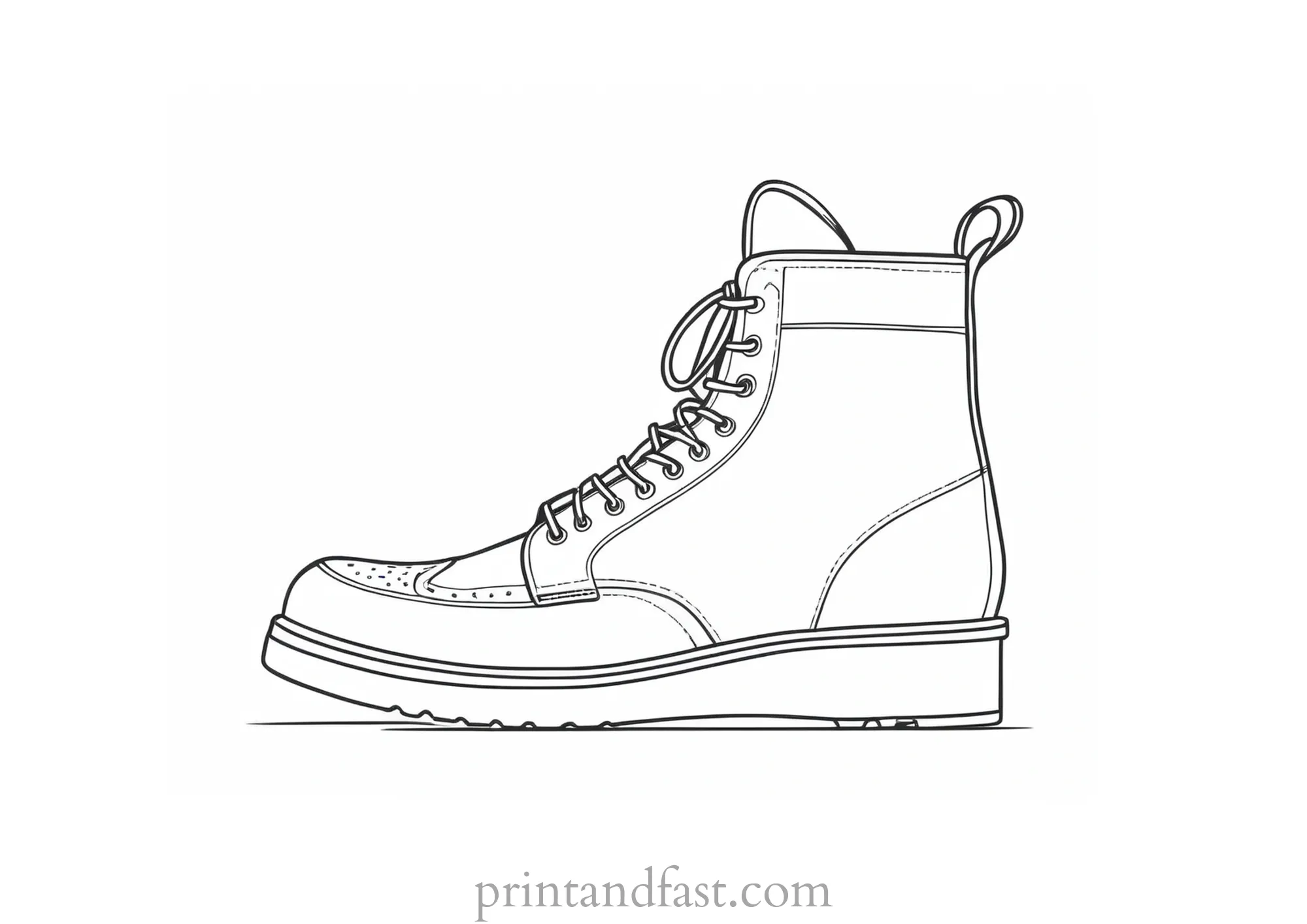 vintage shoe coloring page
