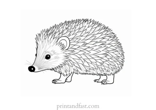 whimsical hedgehog coloring page