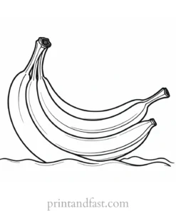 winter banana coloring page