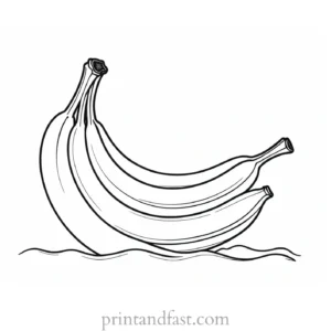 winter banana coloring page