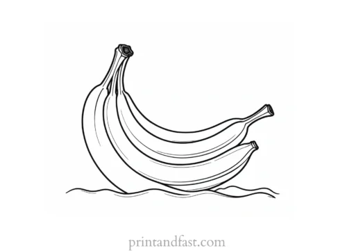 winter banana coloring page