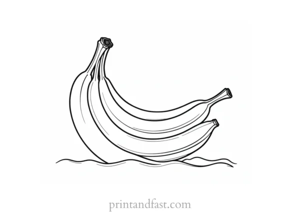 winter banana coloring page