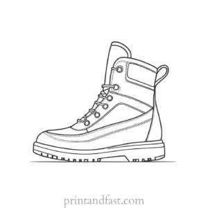 winter shoe coloring page