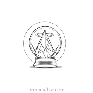 witch Crystal Ball Coloring Page