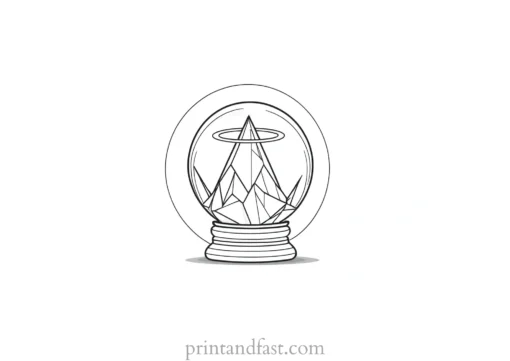 witch Crystal Ball Coloring Page