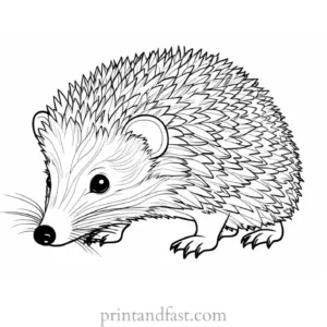 zen hedgehog coloring page