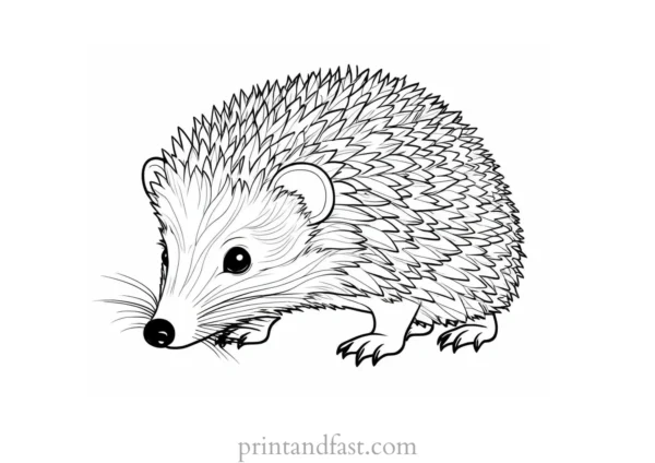 zen hedgehog coloring page